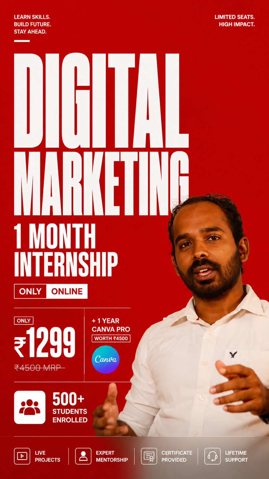 Syncpedia Skills — What is Digital Marketing? 100% online internship poster
